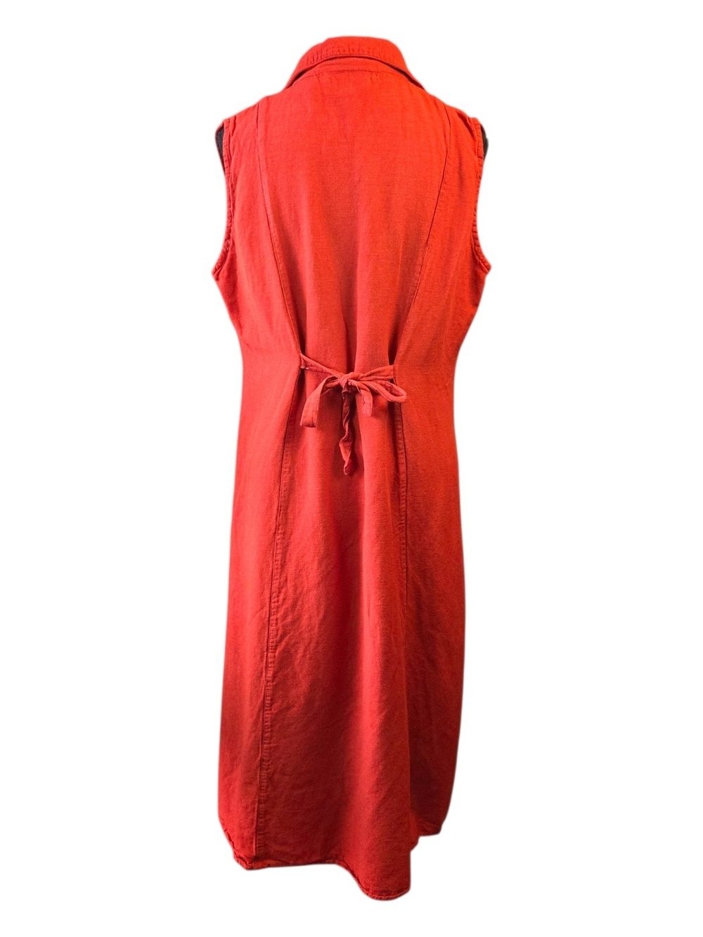 Jessica Sleeveless Button-Front Midi Dress in Rust Red Size 16 - Picture 3 of 6